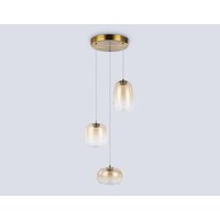 Подвесная люстра Ambrella light LH11105/3 BS/TI (латунь/янтарь)