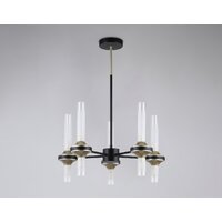 Подвесная люстра Ambrella light LH55351/10 BK/CGD/CL (черный/золото/прозрачный)