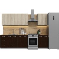 Готовая кухня Кортекс-мебель Корнелия Лира 2.2 (дуб сонома/венге/дуб бунратти)