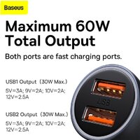 Автомобильное зарядное Baseus CGJM000013