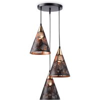 Подвесная люстра Ambrella light Traditional TR8435/3 BK/FGD (черный/золото)