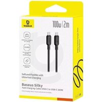 Кабель Baseus Silky Series Fast Charging Cable 100W USB Type-C - USB Type-C (2 м, черный)