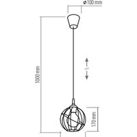 Подвесная люстра TK Lighting Orbita Black 1625
