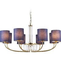 Подвесная люстра Ambrella light LH71273/8 BS/DB (латунь/темно-синий)