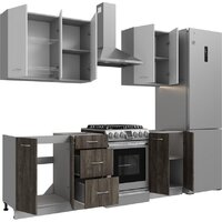 Готовая кухня Кортекс-мебель Корнелия Лира 1.6 без столешницы (белый/орех элия)