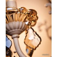 Подвесная люстра Евросвет 3281/5 белый с золотом/тонированный хрусталь