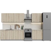 Готовая кухня Кортекс-мебель Корнелия Лира 2.6 (дуб сонома/королевский опал)