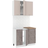 Готовая кухня Кортекс-мебель Корнелия Лира 1.0м (капучино/оникс/мадрид)