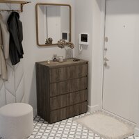 Комод Кортекс-мебель Бари 80 4ш (орех элия/орех элия/дуб сонома)