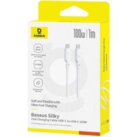 Кабель Baseus Silky Series Fast Charging Cable 100W USB Type-C - USB Type-C (1 м, белый)