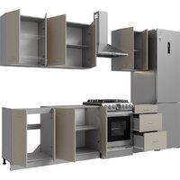 Готовая кухня Кортекс-мебель Корнелия Лира 1.9 без столешницы (капучино)
