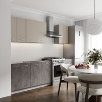 Готовая кухня Кортекс-мебель Корнелия Лира 1.9 без столешницы (капучино/оникс)