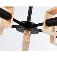 Подвесная люстра Ambrella light Traditional TR80495/5 BK/LW (черный/светлое дерево)