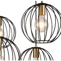 Подвесная люстра Escada Quebec 10176/6 E27*60W Black/Brass