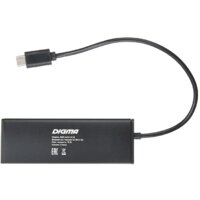 USB-хаб Digma HUB-4U2.0-UC-B