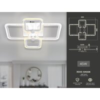Припотолочная люстра Ambrella light Acrylica FA5309/2+2 WH (белый)