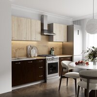 Готовая кухня Кортекс-мебель Корнелия Лира 2.0 (дуб сонома/венге/дуб бунратти)