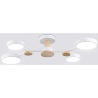 Подвесная люстра Hotpoint FL4858/4 WH/WD (белый/дерево)