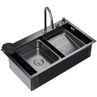 Кухонная мойка Mixline Pro 552104 (черный графит, с сифоном)