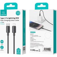 Кабель Usams SJ712 USB Type-C - Lightning (1 м, черный)