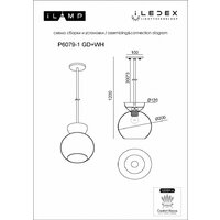 Подвесная люстра iLamp Mono P6079-1 GD+WH