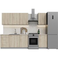 Готовая кухня Кортекс-мебель Корнелия Лира 2.1 (дуб сонома/королевский опал)