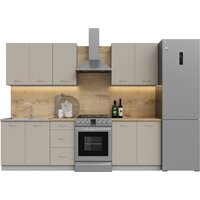 Готовая кухня Кортекс-мебель Корнелия Лира 2.0 (капучино/дуб бунратти)