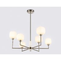 Подвесная люстра Ambrella light LH53001/6 SN/FR (сатин никель/белый матовый)