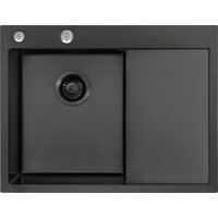 Кухонная мойка ARFEKA ECO AR 650*500 L BLACK PVD NANO