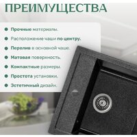 Кухонная мойка Saniteco Terra (графит)