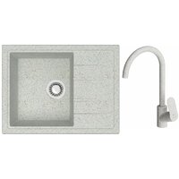 Кухонная мойка Berge BR-5850 + смеситель AM.PM Like F8007133 (серый)