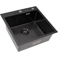 Кухонная мойка ARFEKA ECO AR мойка 500*500, коландер F, дозатор BLACK DECOR VOLCANIC
