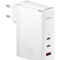 Сетевое зарядное Baseus GaN5 Pro Fast Charger 2C+U 140W EU (белый)
