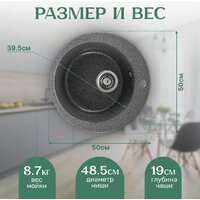 Кухонная мойка Saniteco Linea (графит)