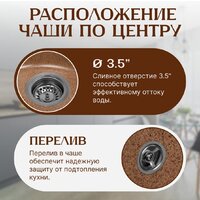 Кухонная мойка Saniteco Nova (терракот)