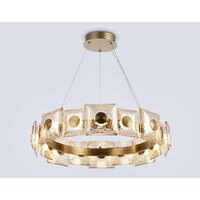 Подвесная люстра Ambrella light LH31027 BS/TI (латунь/янтарь)