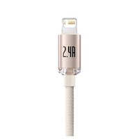 Кабель Baseus Crystal Shine USB Type-A - Lightning (1.2 м, розовый)