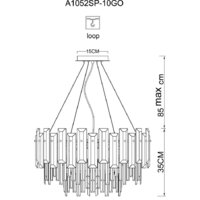 Подвесная люстра Arte Lamp Nicoletta A1052SP-10GO