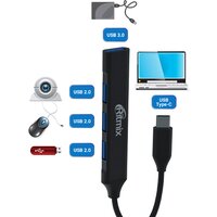 USB-хаб Ritmix CR-4401 Metal