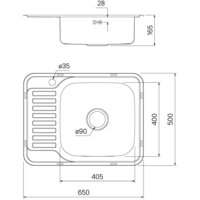 Кухонная мойка IDDIS Basic BAS65SRi77