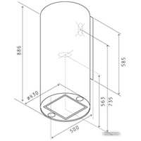 Кухонная вытяжка Jetair Pipe WH/A/43 (PRF0099249)