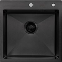 Кухонная мойка ARFEKA Eco AR 500*500 Black PVD Nano Decor Volcanic Rock