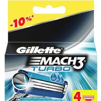 Сменные кассеты для бритья Gillette Mach3 Turbo (4 шт) 3014260331306