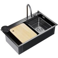 Кухонная мойка Mixline Pro 552104 (черный графит, с сифоном)