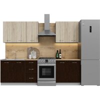 Готовая кухня Кортекс-мебель Корнелия Лира 2.0 (дуб сонома/венге/дуб бунратти)