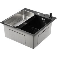 Кухонная мойка Saniteco 5050 PVD (с сифоном, дозатором и коландером)