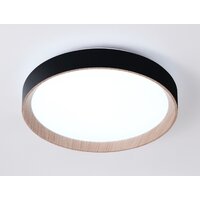 Светильник-тарелка Ambrella light FZ1324 (черный/светлое дерево)