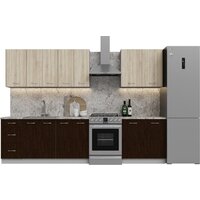 Готовая кухня Кортекс-мебель Корнелия Лира 2.4 (дуб сонома/венге/марсель)