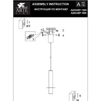 Подвесная люстра Arte Lamp Ascella A2034SP-1BK