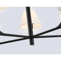Подвесная люстра Ambrella light LH75153/5 BK/FR (черный/белый матовый)
